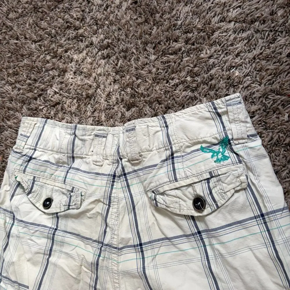 American Eagle Y2K Plaid Shorts Men’s 30x12 Outdoor Beach Mallcore Skater